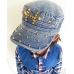 Denim Cap with Studs